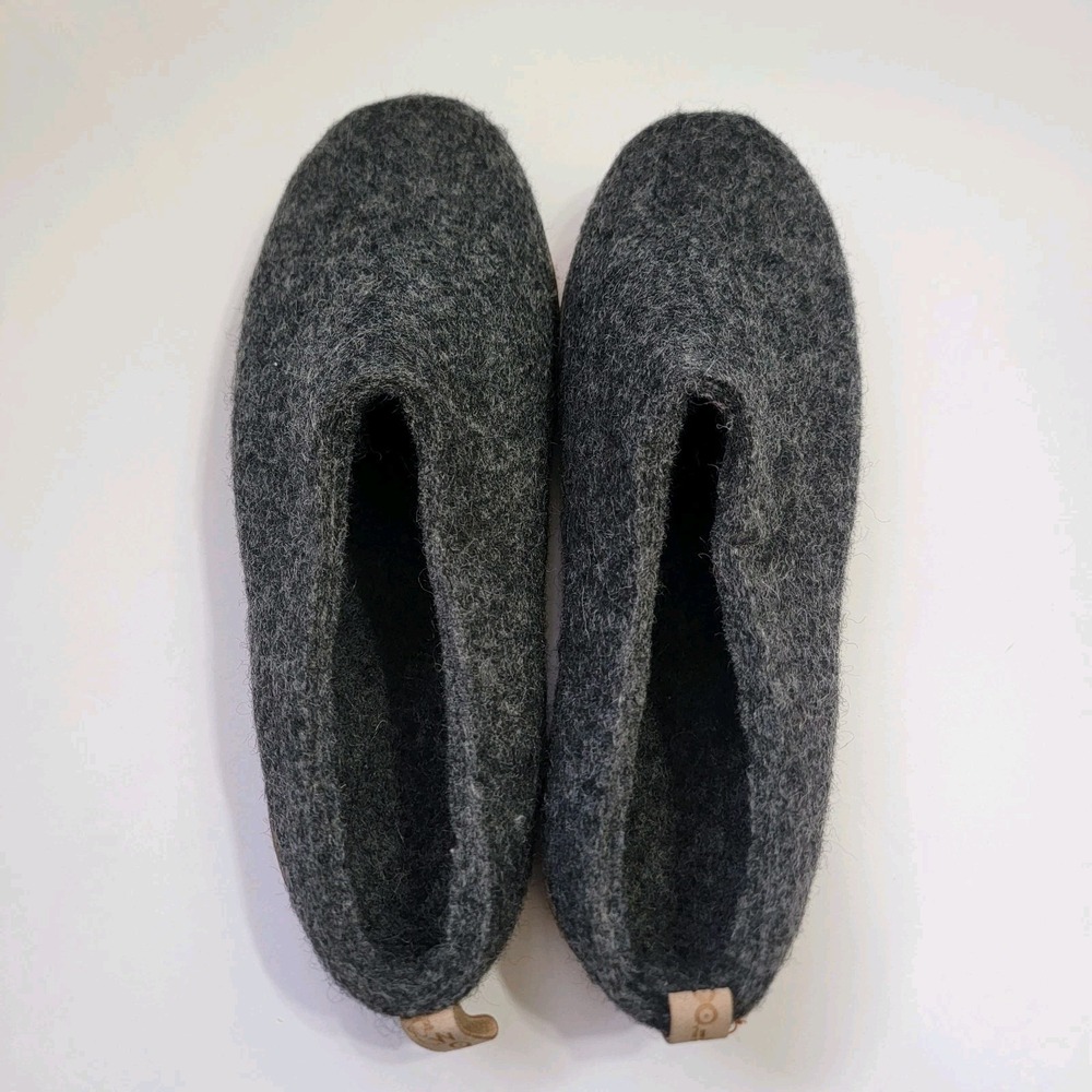 Woolly's Nature Walk Felted New Zealand Wool Slipper with Rubber Sole Grey 42